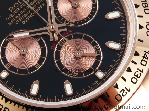 MiroTime 0111 DAYTONA 116505 RG OMF BEST EDITION BLACK RG DIAL ON RG BRACELET A7750 (SLIM MOVEMENT) Trendsetting 1797